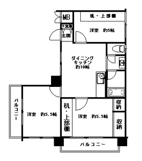 オリンピックマンション第3世田谷【4階】の間取り