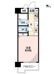 ダイナコートグランデュール博多【8階】の間取り
