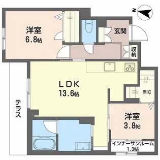 リオ・ルシオル【1階】の間取り