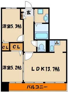フォブール藤江【1階】の間取り