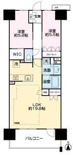 レーベン水戸ONE STATE TOWER【20階】の間取り