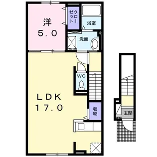 Mメゾン東開【2階】の間取り
