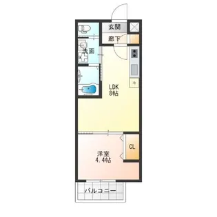 アッシュメゾン岸里玉出【2階】の間取り