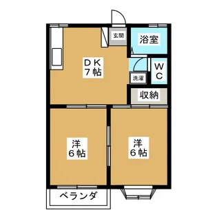 ひまわりハイツ【1階】の間取り