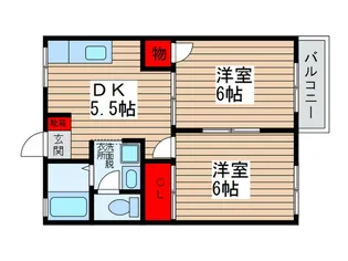 ハイツアム-ル【1階】の間取り