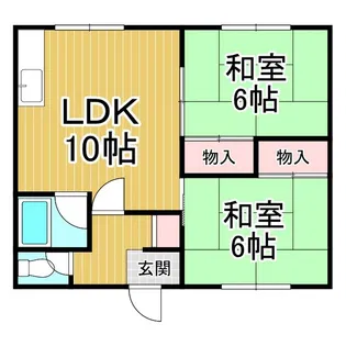カーサクラージュ日の出【1階】の間取り