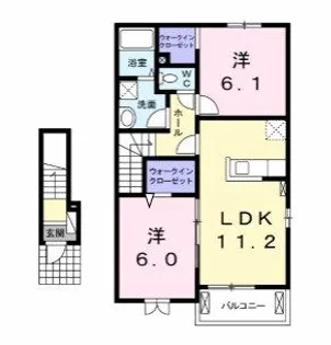 ラ・ルーチェ A【2階】の間取り