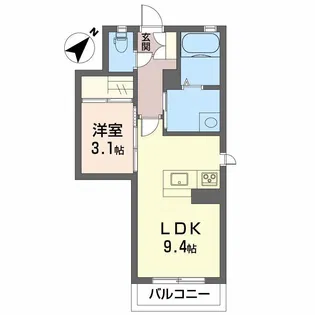 シャーメゾン政枝【1階】の間取り