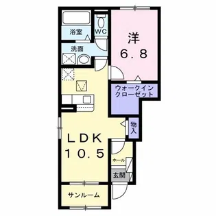 ティアフォルクス【1階】の間取り