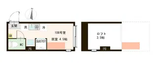 ハーモニーテラス白鷺ケー【1階】の間取り