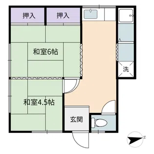 ちから荘【1階】の間取り