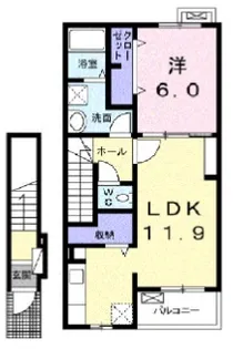 イルディーヴォ【2階】の間取り