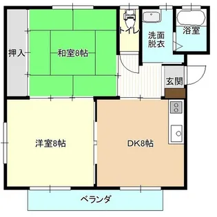 en Ville青山B【2階】の間取り
