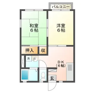 小倉ハイツB【2階】の間取り