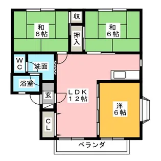 FLAT丘にのぼれば【2階】の間取り