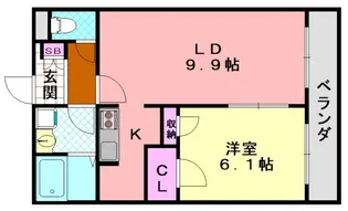 レオネクストすずらん荘【3階】の間取り