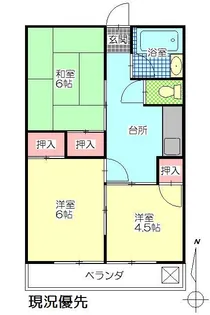 ハイツたかいし【3階】の間取り