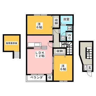 パークヒルズ A棟【2階】の間取り