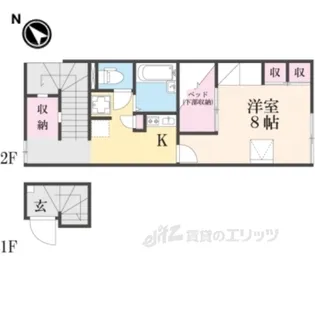 レオパレス彦根【2階】の間取り