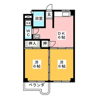 シェイーネマツノ南棟【1階】の間取り