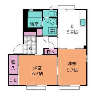 アイリス【1階】の間取り