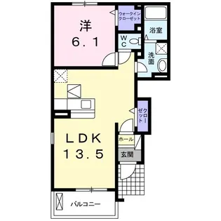 グランドールB【1階】の間取り