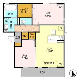 コスタデルソーレ【1階】の間取り