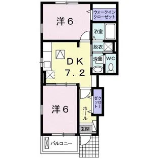 シルク ド レオ【1階】の間取り