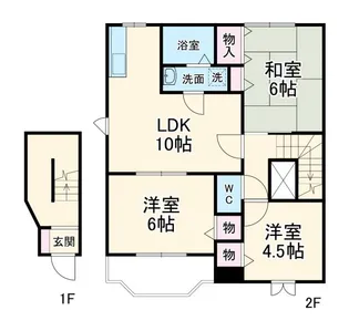 フレッサB【2階】の間取り