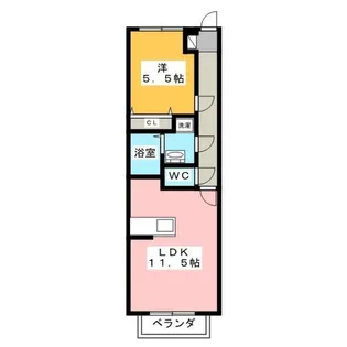 ライリヘル【2階】の間取り