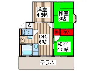中島ハイツA【1階】の間取り