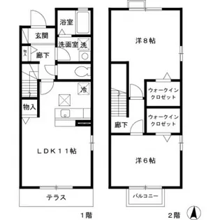 栃木県真岡市荒町4【一戸建】の間取り