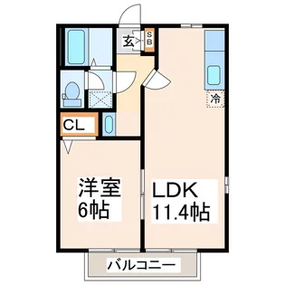 サンヒルズA【2階】の間取り