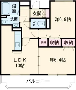 クレスト【3階】の間取り