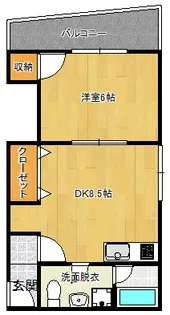 共栄マンション【4階】の間取り