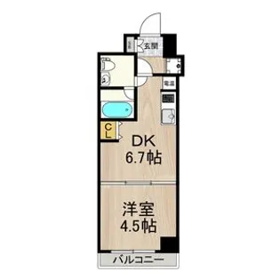 1Kの間取り画像
