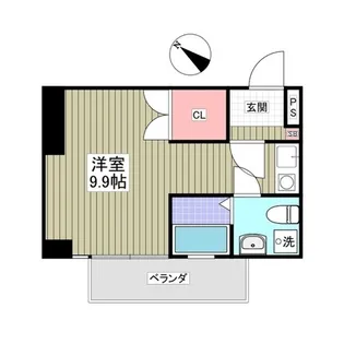 Studio Flat ( スタジオフラット )【1階】の間取り