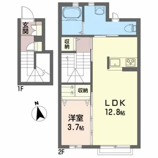 シャーメゾン・ベルデュール【2階】の間取り