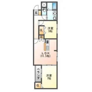 ステラキャットクローバー【2階】の間取り