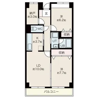 目黒本町マンション【1階】の間取り