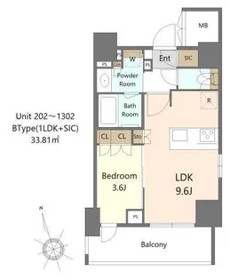 Alivis十条【3階】の間取り