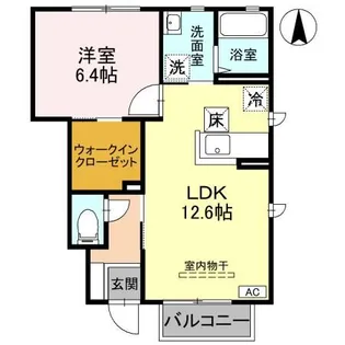 メゾン・アベニール B【1階】の間取り