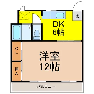茨城県古河市西町【マンション】の間取り