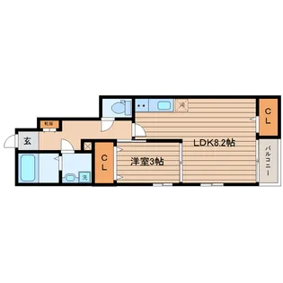 ニューポイント【1階】の間取り