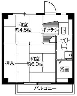 ビレッジハウス不入斗4号棟【2階】の間取り