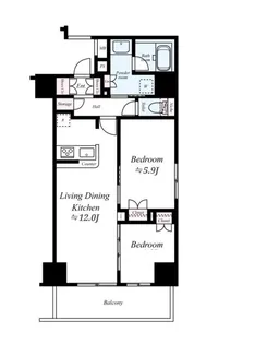 イアース西日暮里【6階】の間取り