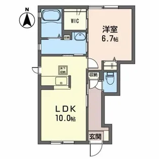 クレセオIII【1階】の間取り