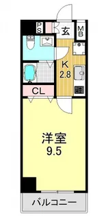 1Kの間取り画像