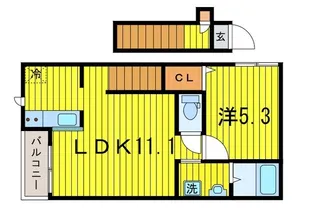 ヴェルデ プリーモ【2階】の間取り