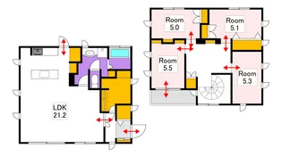 岡山県赤磐市桜が丘西3【一戸建】の間取り